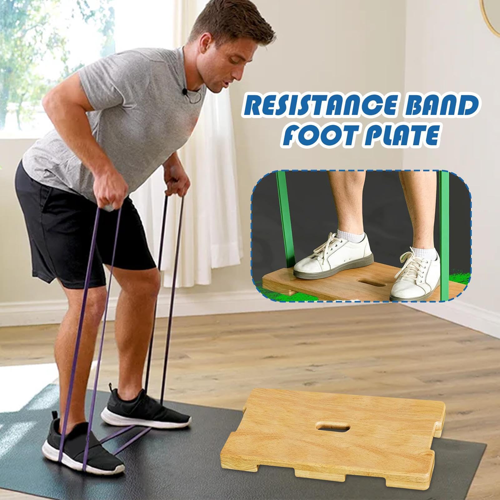 Tavola Per Esercizi Con Bande Elastiche Regolabile Antiscivolo Robusto | Tavola Stretching Piedi Fitness Legno Palestra Allenamento Robusto Stretching Flessibilità Recupero Casa Ufficio Yoga Pilat