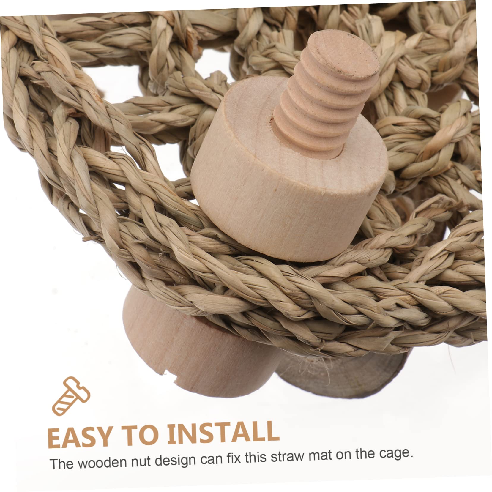 Hohopeti 2stücke Käfigmatte Aus Gras Für Nager Woven Bed Mat Als Kauspielzeug Und Nest Für Meerschweinchen Und Hamster Natürliche Schützende Unterlage Für Empfindliche Pfoten