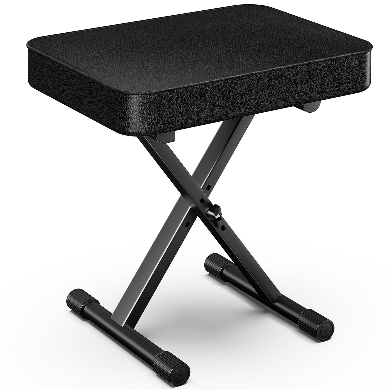 GLEAM Keyboard Bench X-Style Height Adjustable 16.5-18.5in Padded Cushion Piano Stool Bench Keyboard Chair for Keyboards Piano