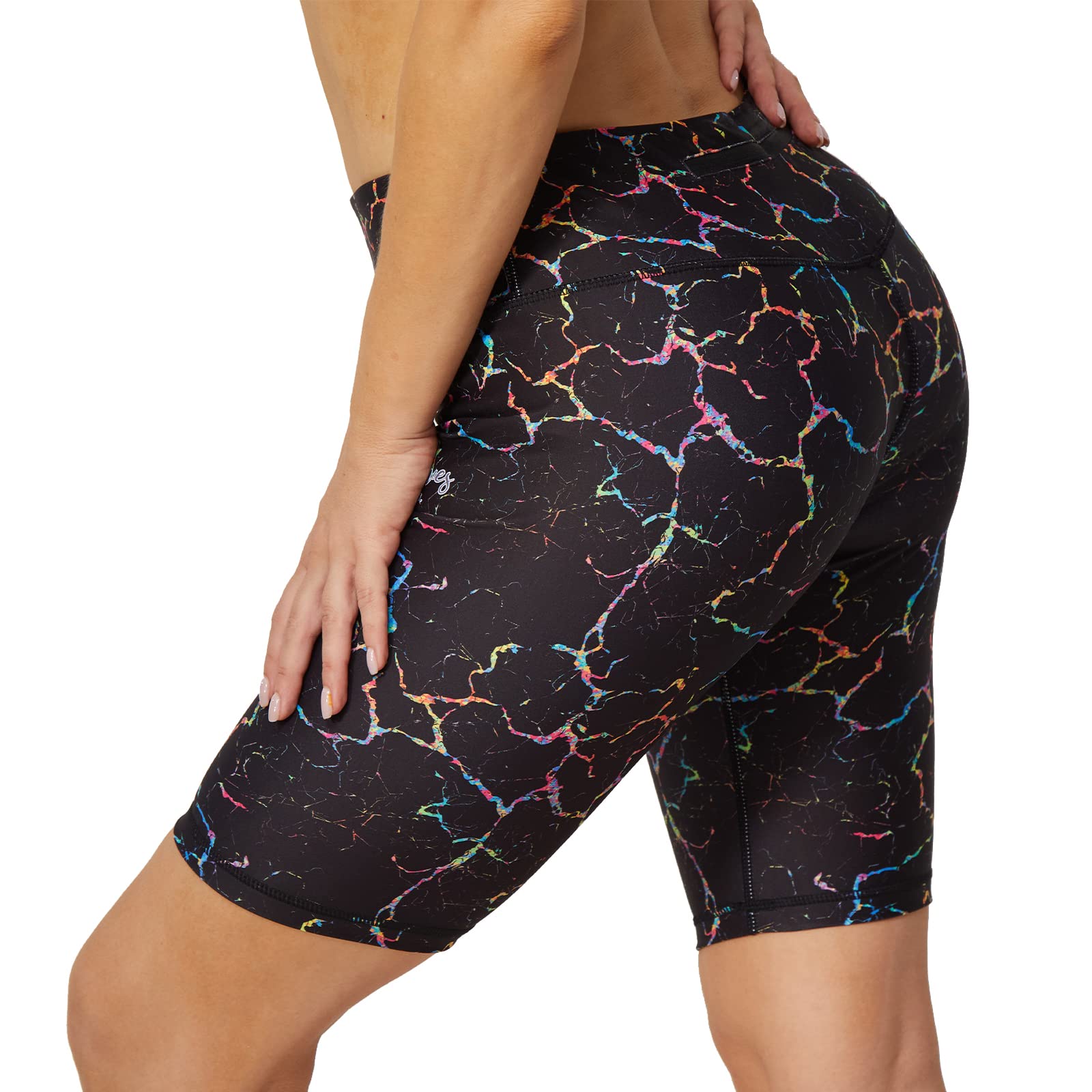 UIUO-UIPEU Workout Biker Shorts for Women Athletic Leggings Running Printed Yoga Shorts