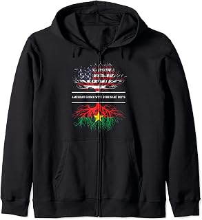 American Grown With Burkinabé Roots - Burkina Faso Flag Zip Hoodie