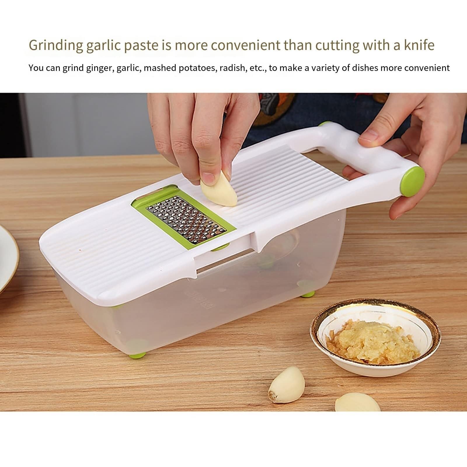 Gemüseschneider, Mandoline, Julienne-Schneider for die Küche, verstellbarer Gemüseschneider mit Behälter