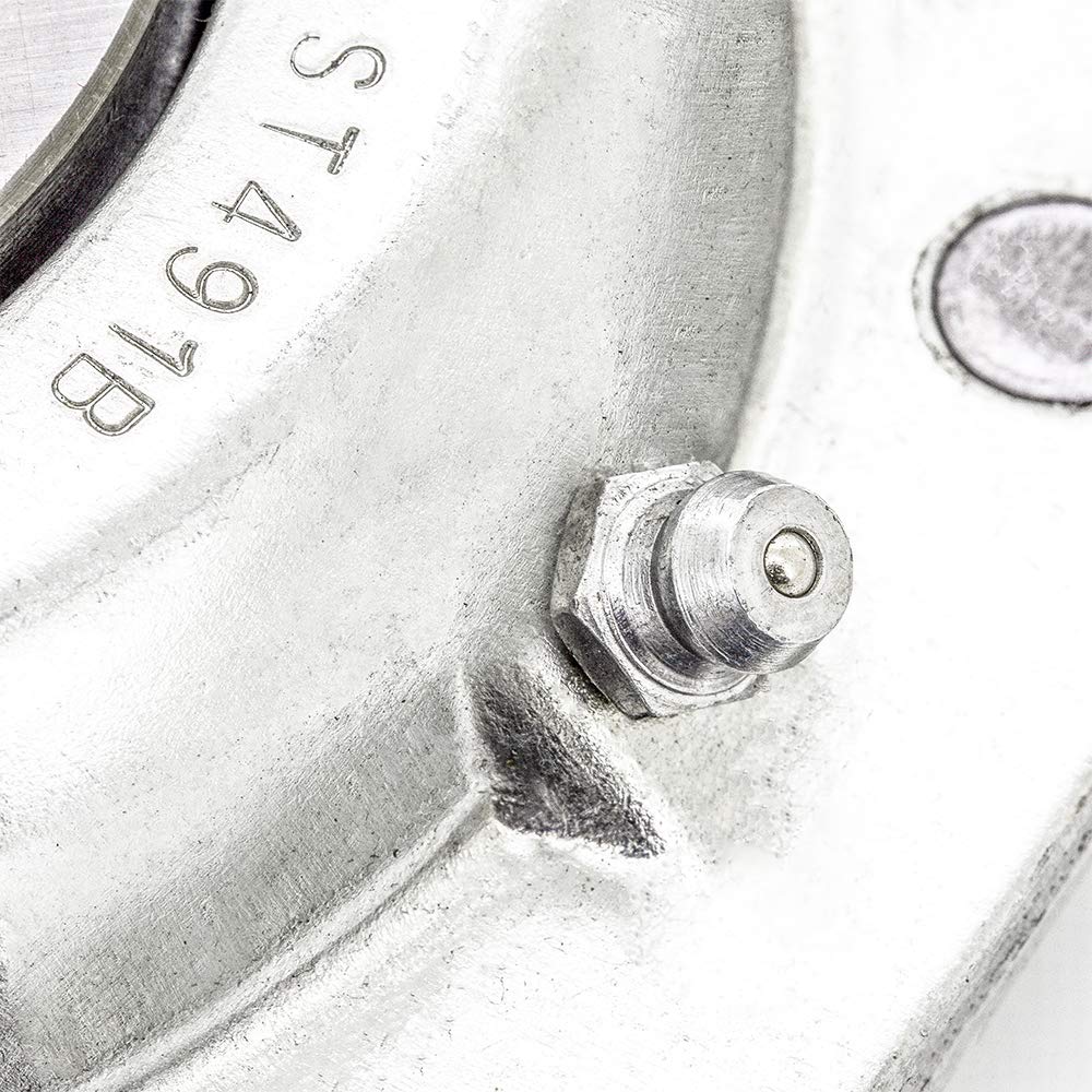 [1-Pack] ST491B Disc Harrow Bearing with Flange, 1-1/2'' Round Bore, Four Square Bolt Holes on Flange, Relubricable with Grease Zerk. Agricultural Bearing [Cross-Reference: ST491B, FD209RB]
