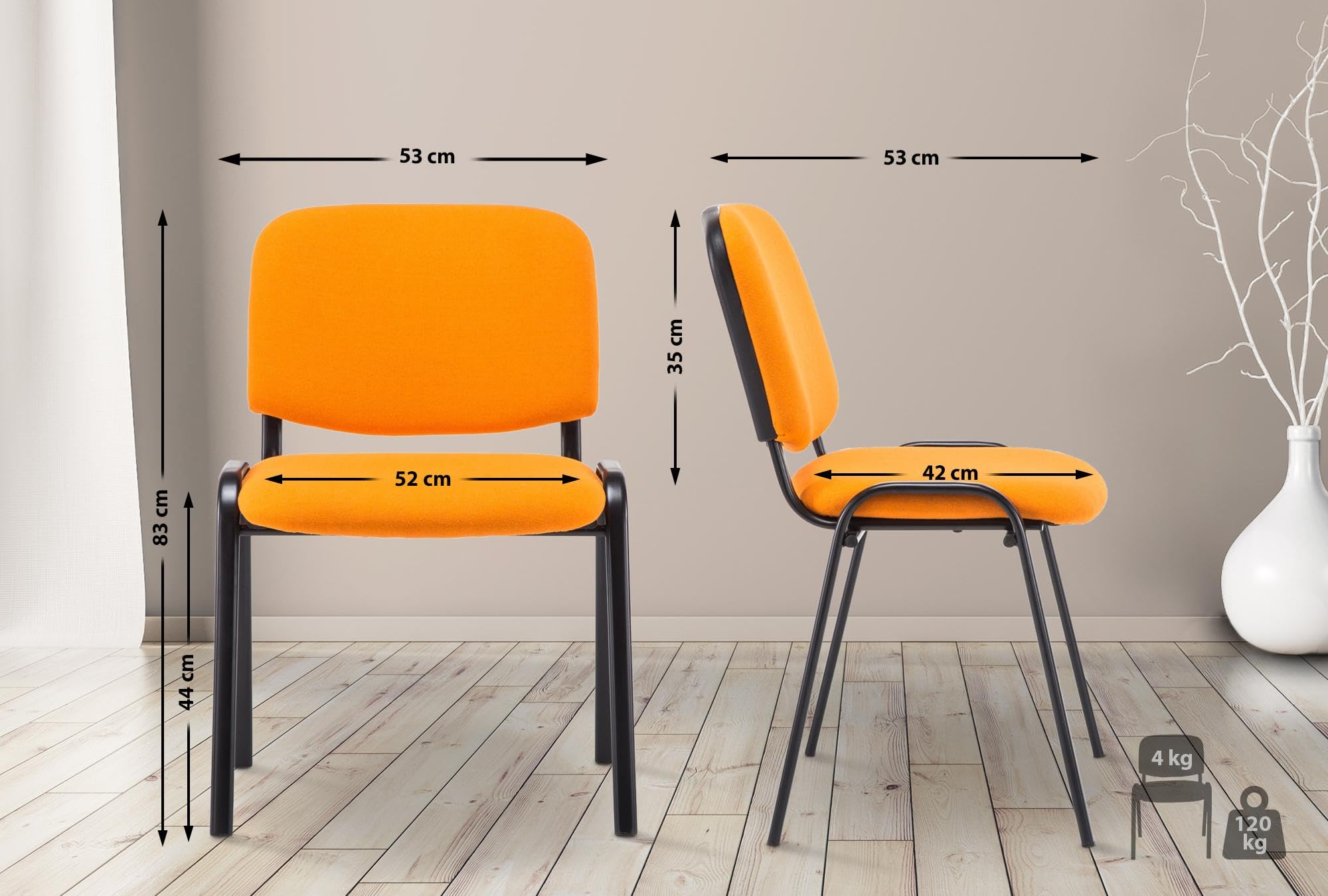 Besucherstuhl Ken V2 Stoff