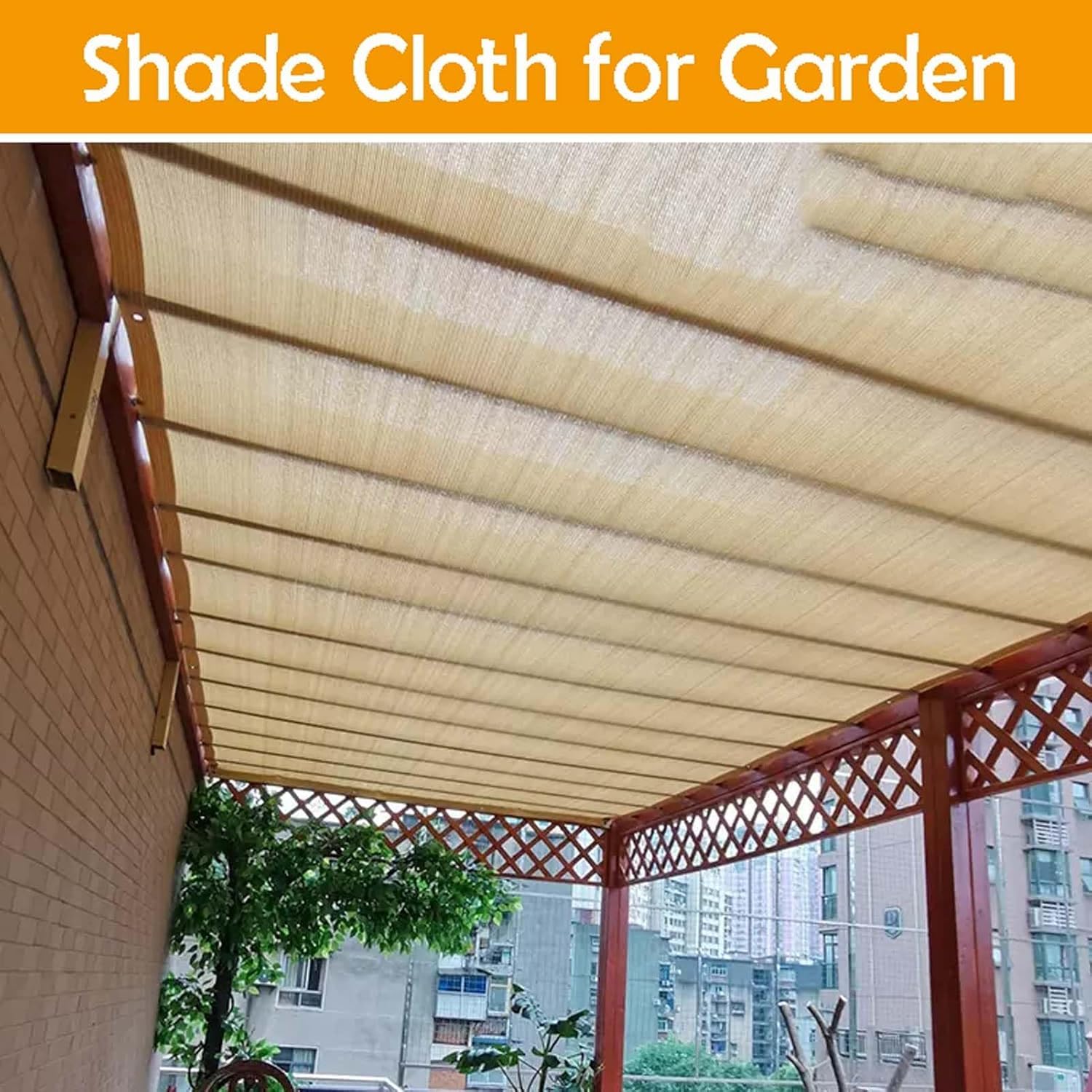 Toldo para Sombra con Ojales de 2x5 m, Tela para Sombra para Plantas, Cubierta de Malla para Sombra para pérgola de Patio Trasero de Invernadero, Red para Sombra de Patio al Aire Libre, Told