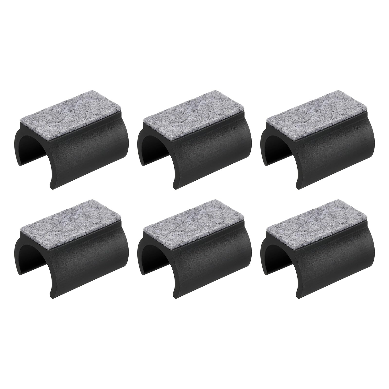 uxcell 6pcs Chair Leg Cover with Felt Pad, U Shaped Chair Tube Floor Protectors