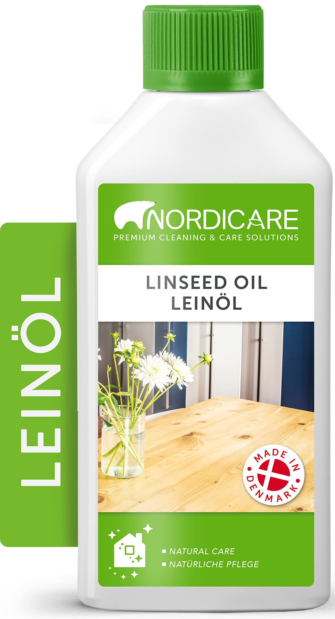Nordicare Leinöl [500ml] für Holzschutz und Firnis