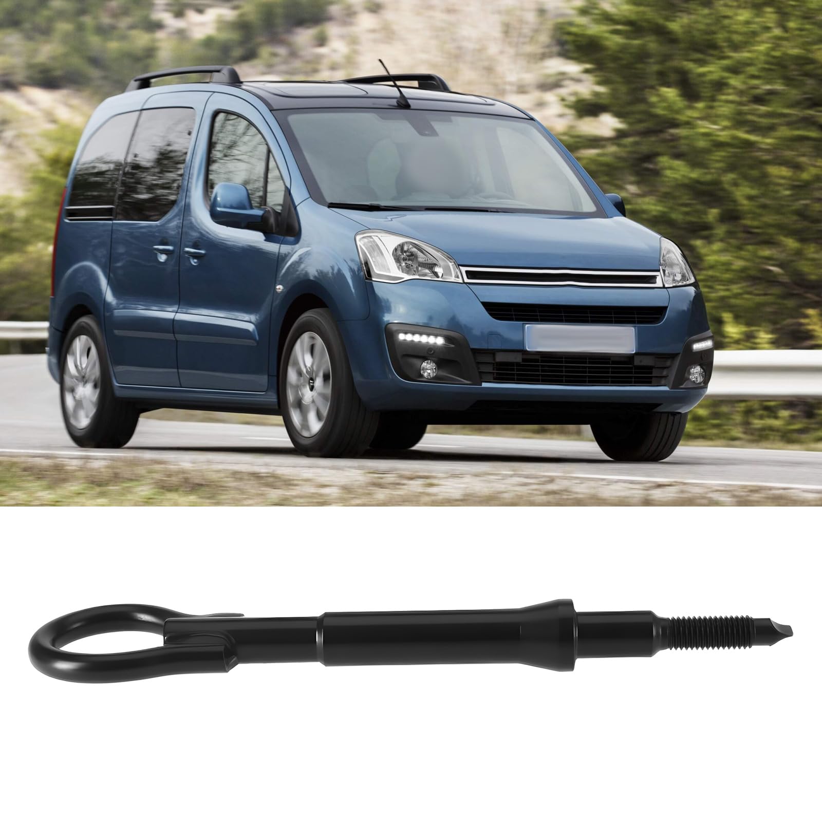 Crochet de Remorquage 674421 7212ZJ Compatible avec Citroën Berlingo 2008-2016 Noir