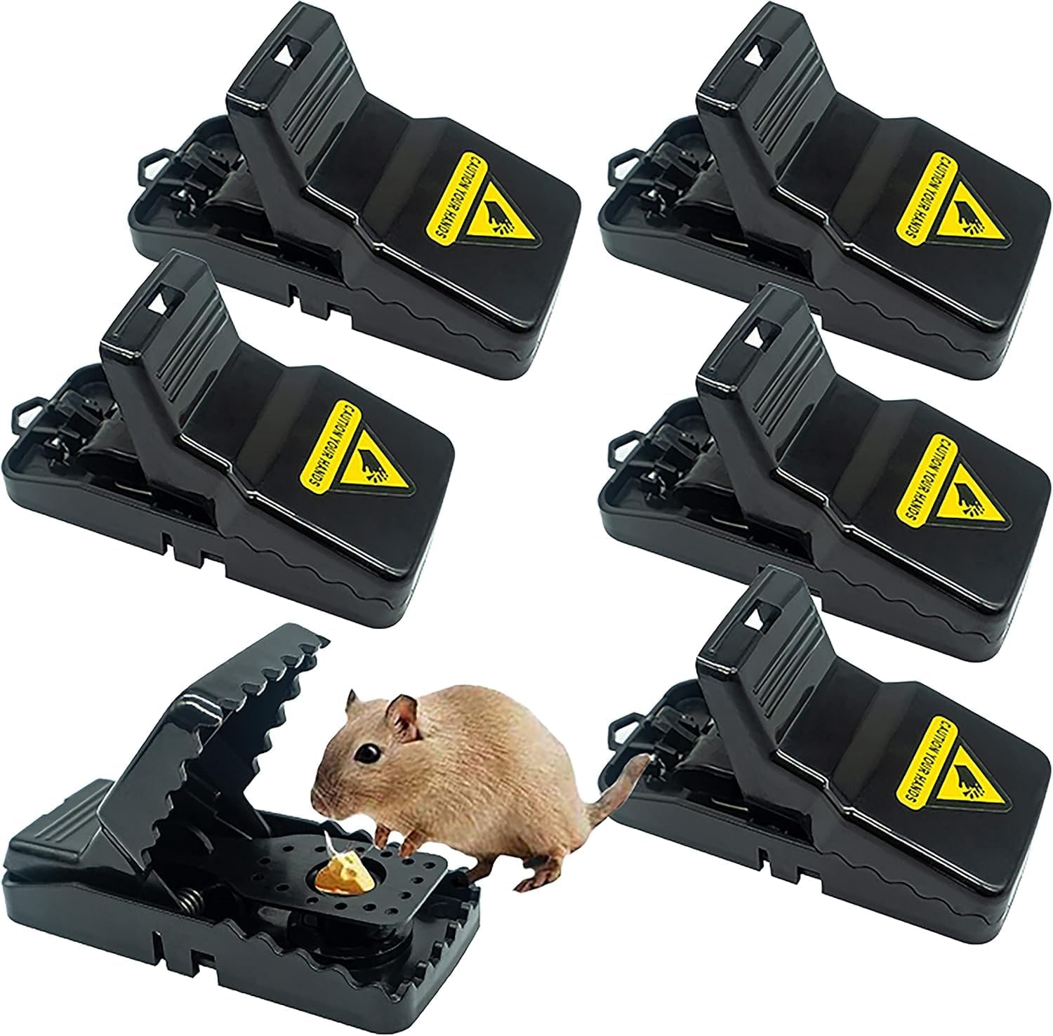 – Reusable Mouse Trap, 6 Pack Mouse Traps for Indoors and Outdoors That Kill Instantly, Quick, Effective and Highly Sensitive Rodent Catcher