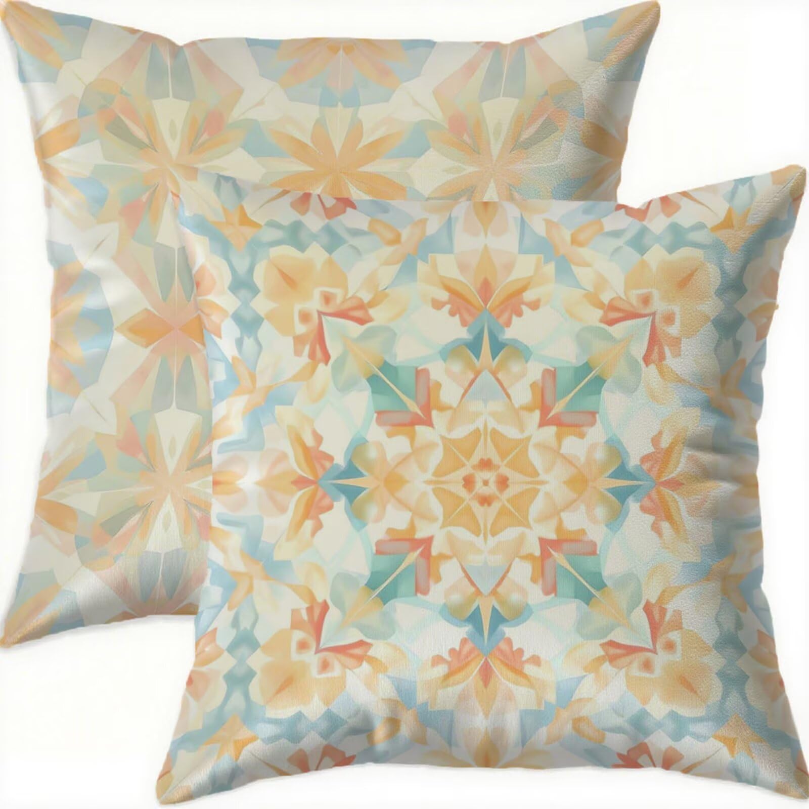 Housse coussin 70x70cm velours haut de gamme double face brun lot de 2