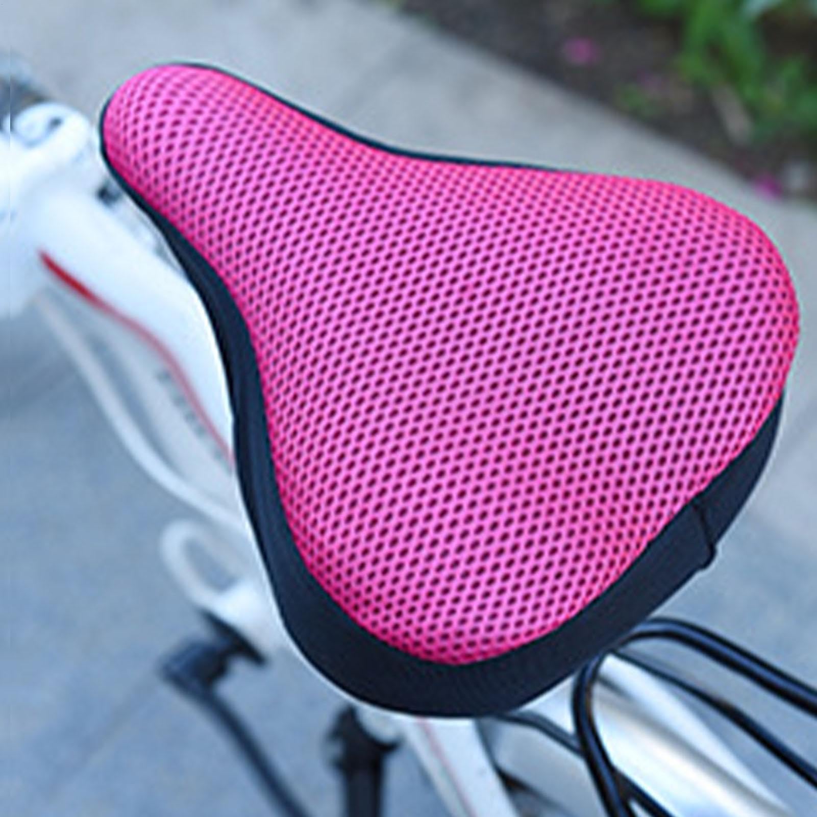 Copri Sedile Per Biciclette – Coprisella Imbottito E Traspirante | Cuscino Ergonomico Antiscivolo Per Veicoli Stradali, Biciclette, Rosa Acceso, 20 X 23 Cm