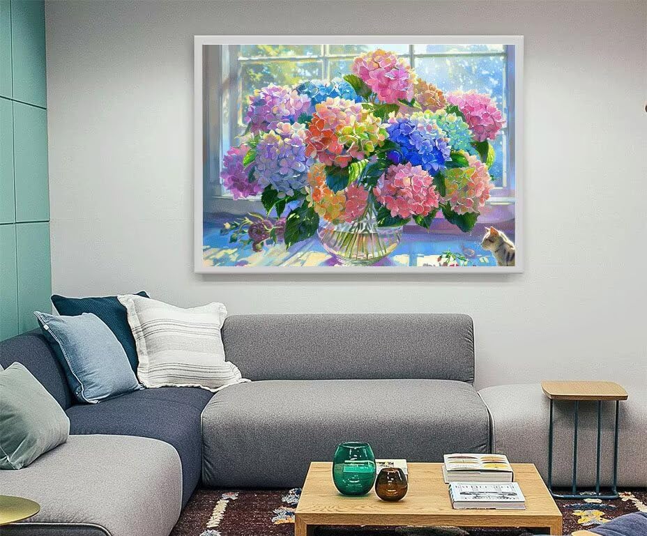 Kit point de croix cristal 5D vase fleurs cadeau créatif - 3
