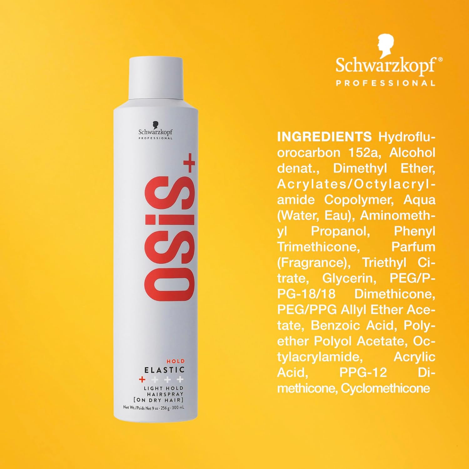 OSiS+ Elastic Hairspray - Light Hold with Heat Protection for All Hair Types