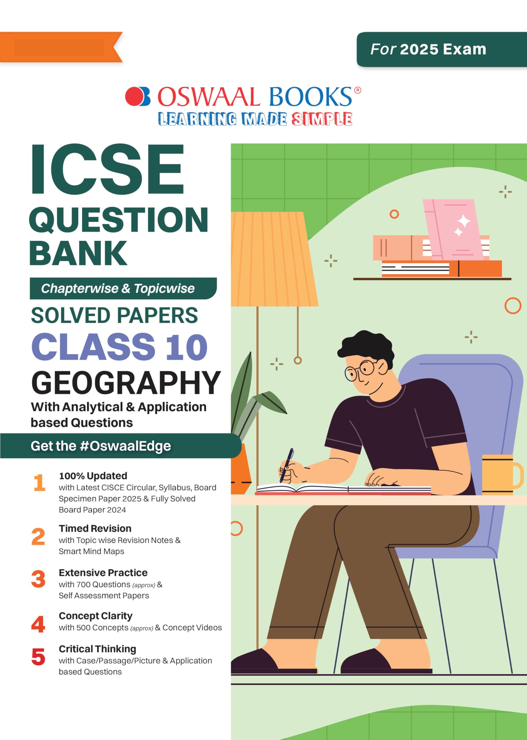 Oswaal ICSE Question Bank SOLVED PAPERS | Class 10 | Geography | For Exam 2024-25 Paperback – 14 March 2024