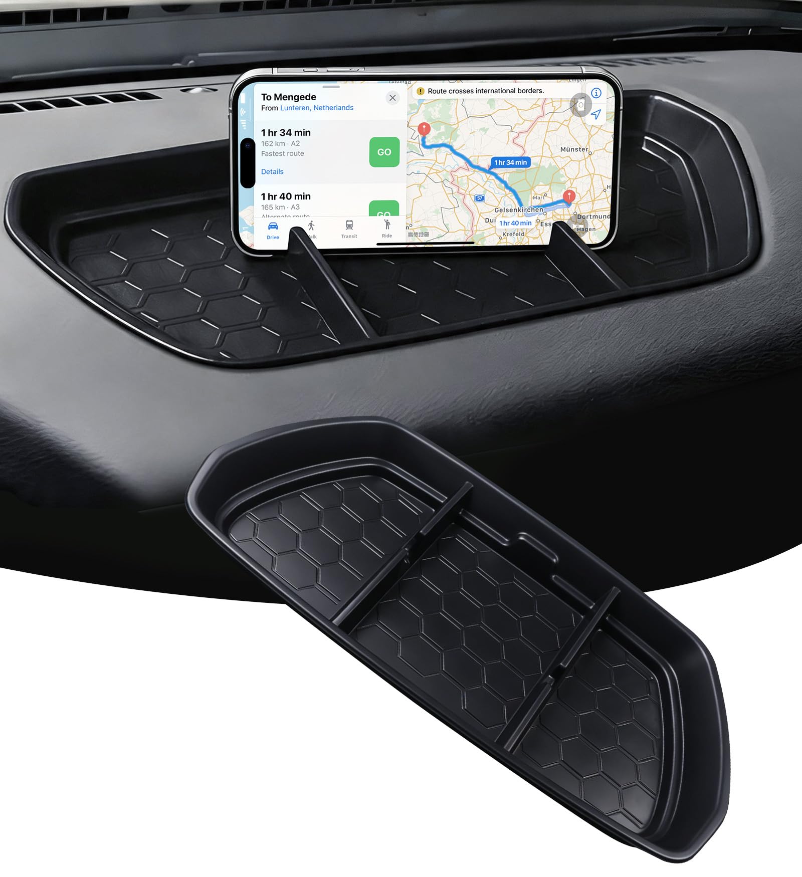 Dashboard Storage Tray Dash Organizer for Nissan Frontier 2024 2023 2022 (Not for 2025 2026), Interior Accessories Center Console Storage Box for 2022-2024 Frontier, Black