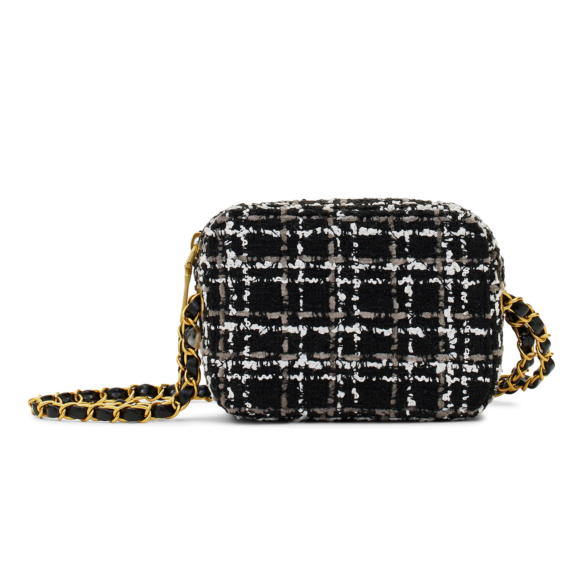 Miraggio Donna Tweed Mini Crossbody/Sling Camera Bag for Women (Tweed Black) (B0CQRLTK76) Amazon Price History, Amazon Price Tracker