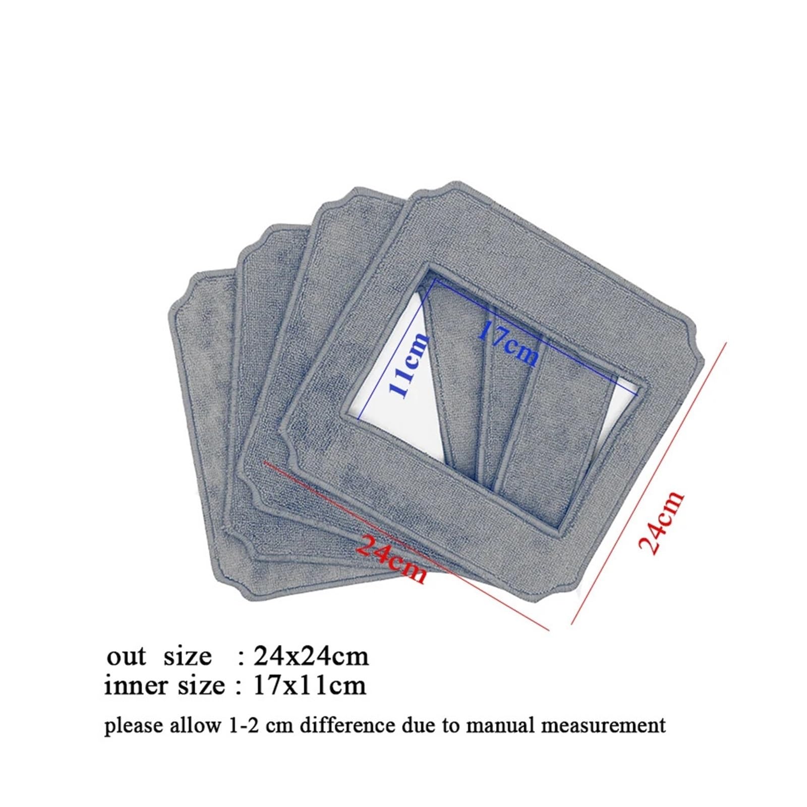 Panno Di Ricambio for Lavavetri Lavabile, 24x24 Cm, Compatibile Con HAOYUNMA, Pezzi Di Ricambio for Aspirapolvere Robot for Pulizia Finestre W140(12pcs)