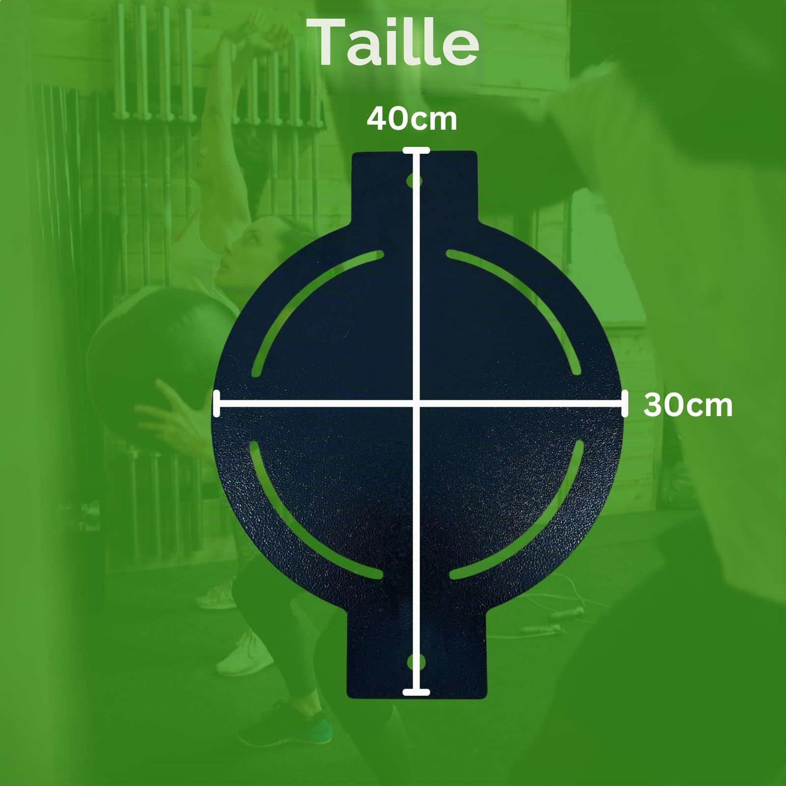 HowseHold Cible murale en acier pour ballon médical, cible en métal revêtu par pulvérisation de 3 mm avec boulons d'ancrage, objectif d'entraînement de fitness pour la force, l'endurance et le fitness