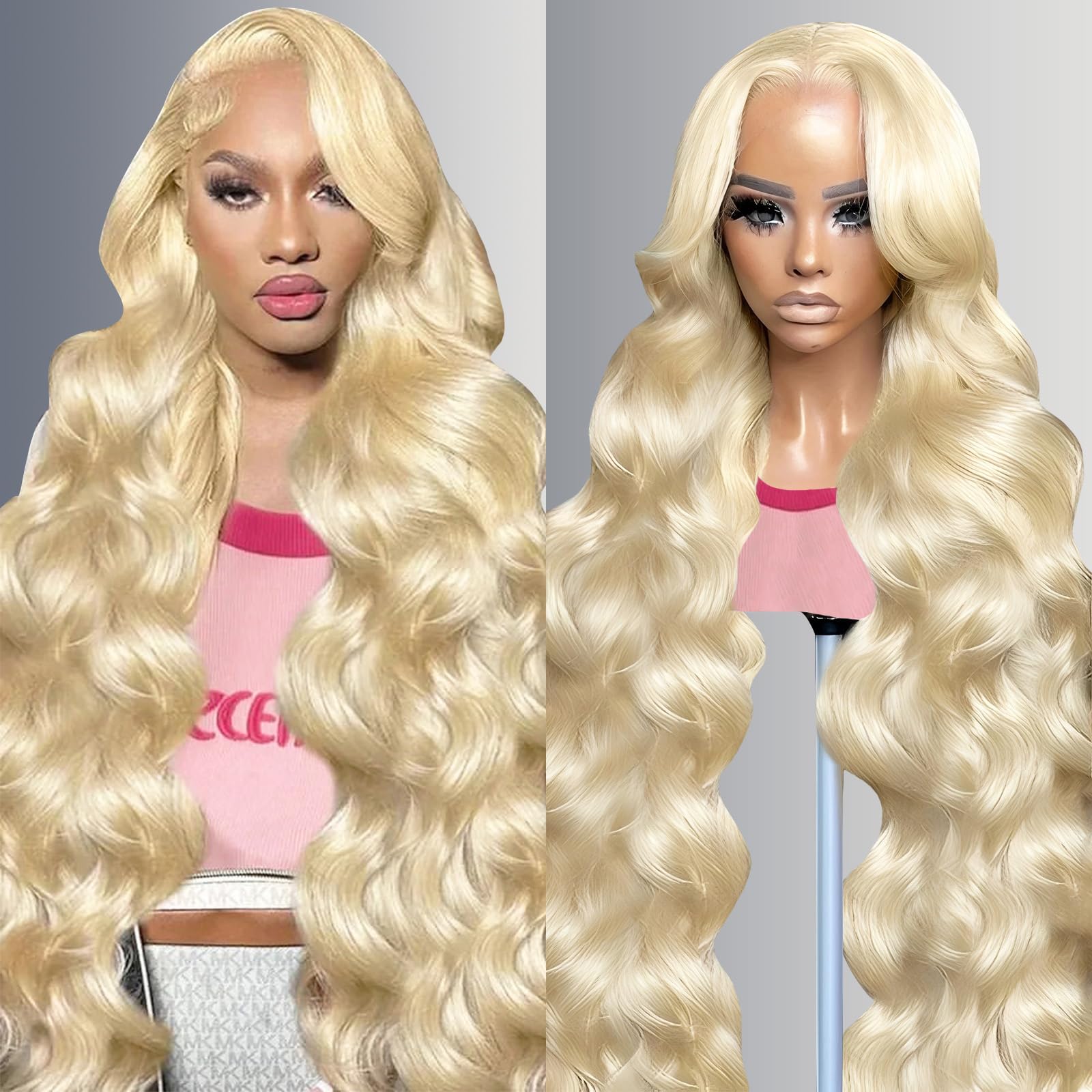 NBRUW 613 13x6 Lace Front Wig Human Hair 200 Density 38 Inch Body Wave 613 Blonde Wig Human Hair 13x6 200 Density HD Lace Front Wigs Human Hair Blonde