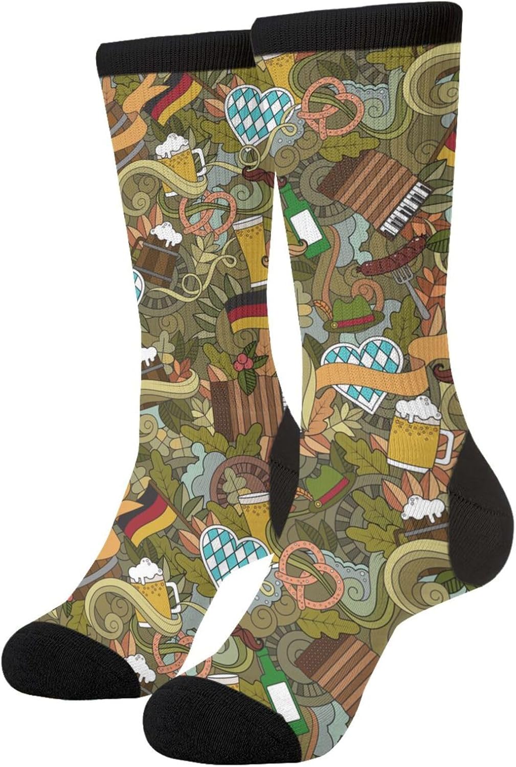 Graffiti Wall, Hip Hop Art Novelty Crew Socks Casual Funny Crazy Dress Socks