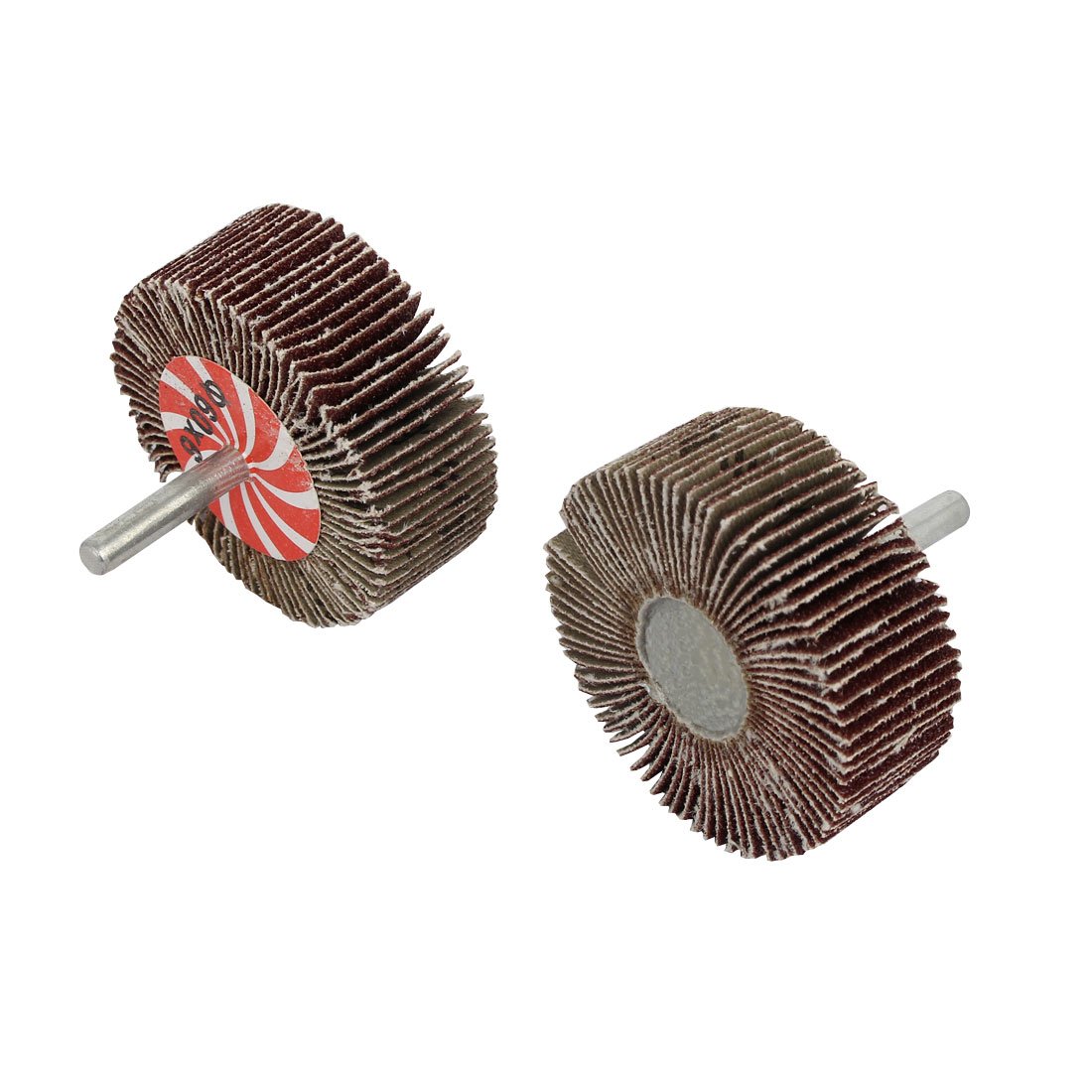 Aexit 100 Pieces Abrasives 80 Grit 12x12x3mm Flap Wheel Cylindrical Grinding Polishing Discs Model:77as427qo416