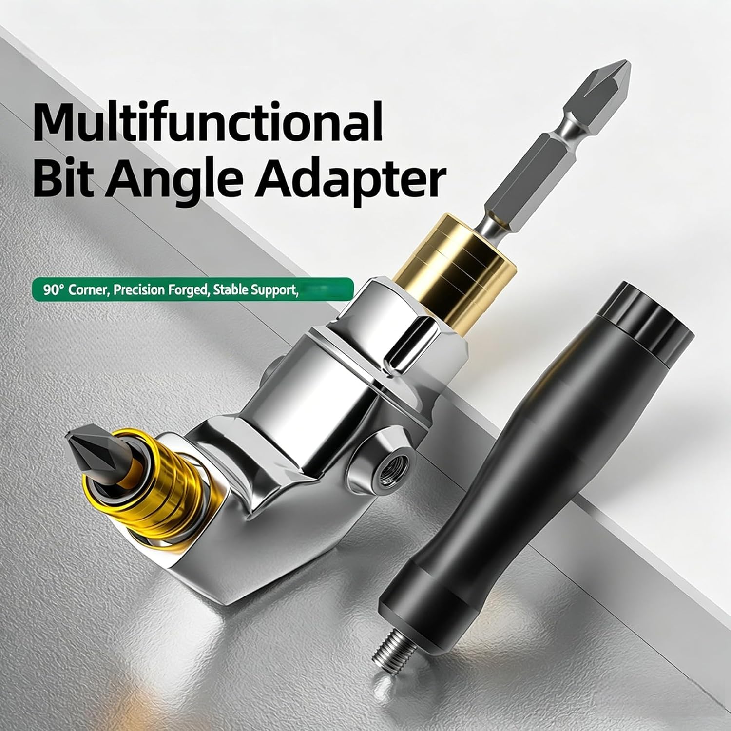 Rotatable 90 Degree Right Angled Drill Adapter Confined Areas Suitable for Electric Drill Nut Driver Work Assembly