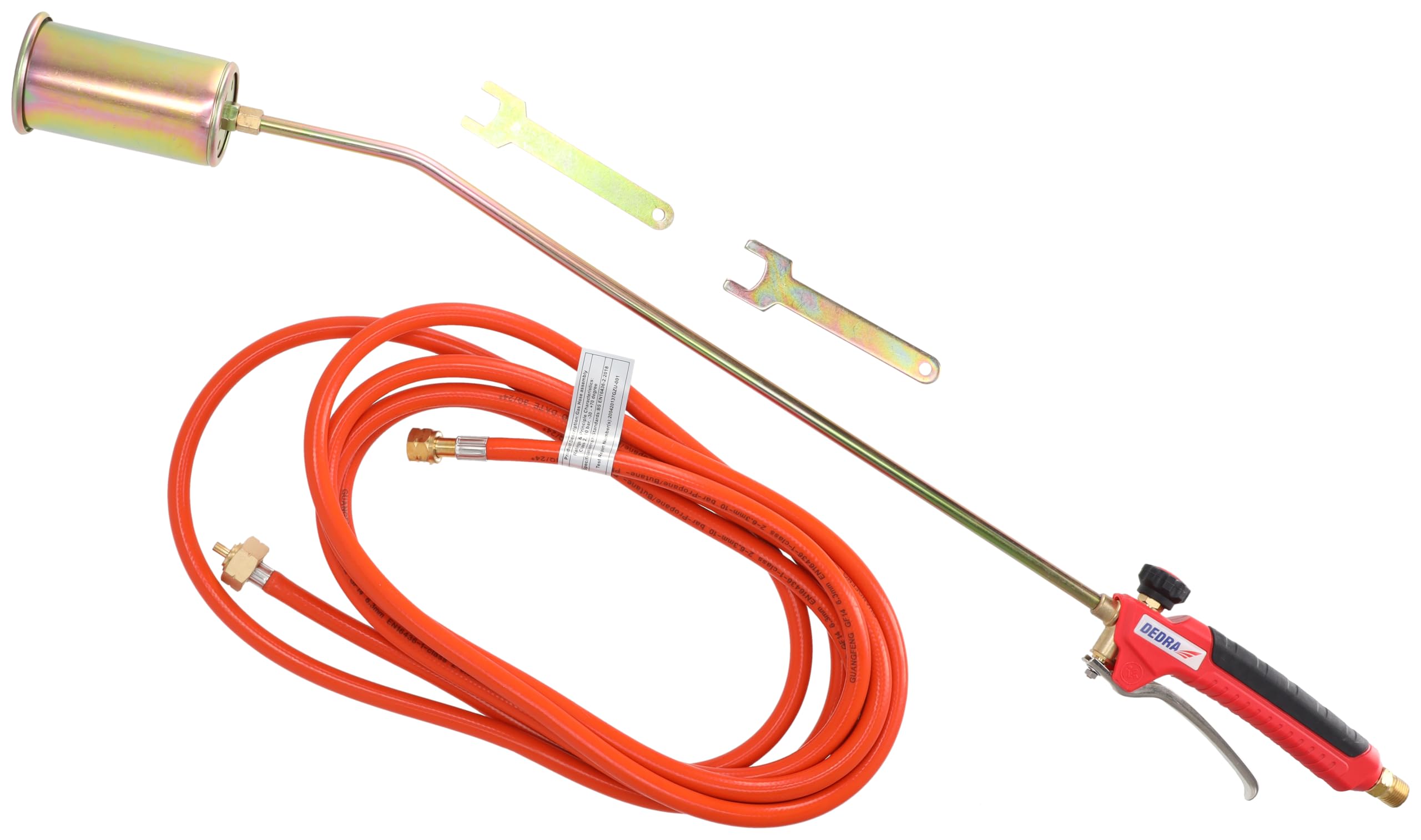 Kit couvreur DEDRA 31B022 brûleur à gaz mono-buse 60 mm tuyau 5m