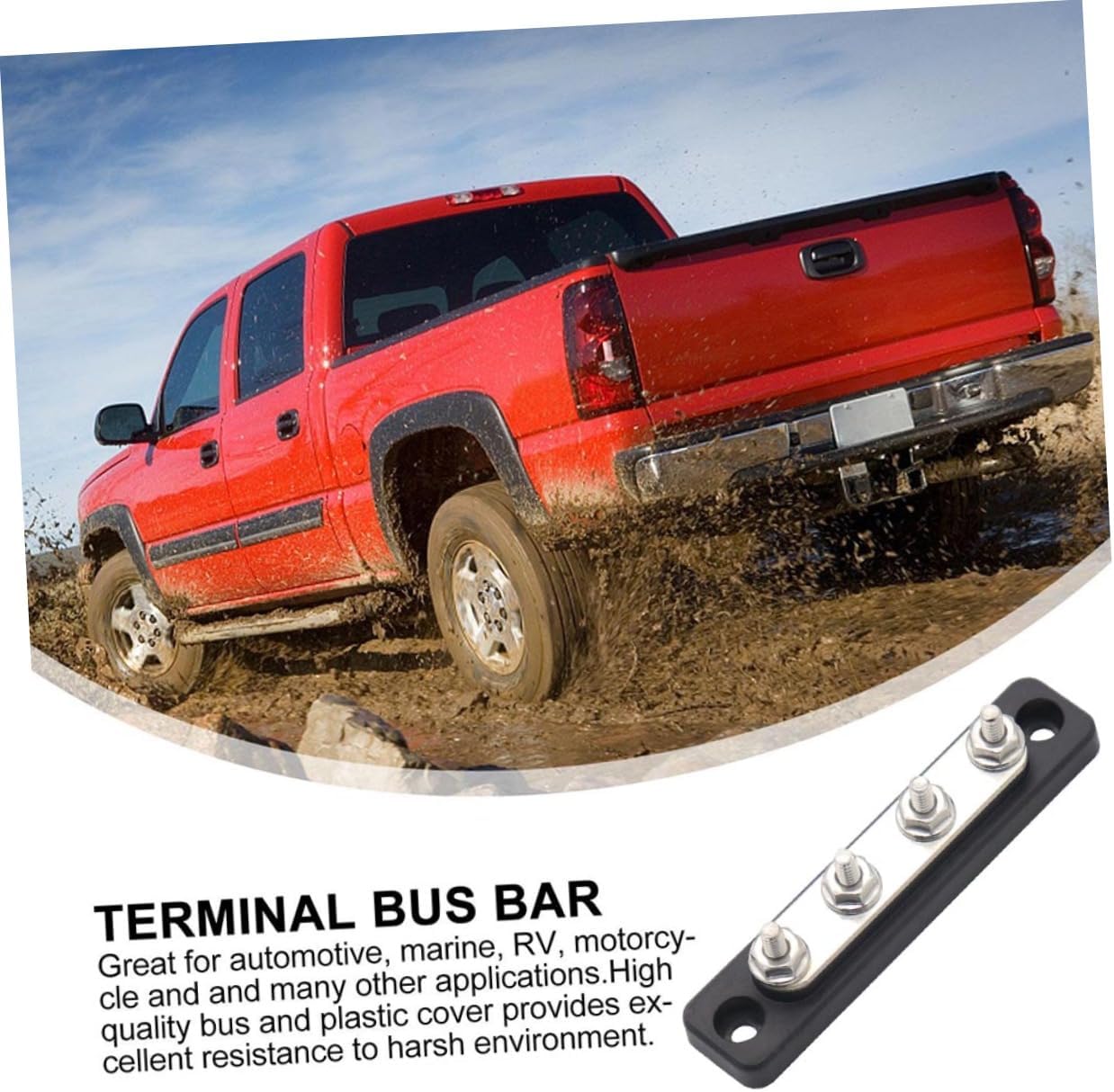 Professional Terminal Bus Bar Block for Automotive Use Distribution Block with Insulating Cover for Rv and Yacht Power Supply High Safety Factor and Excellent Conductivity