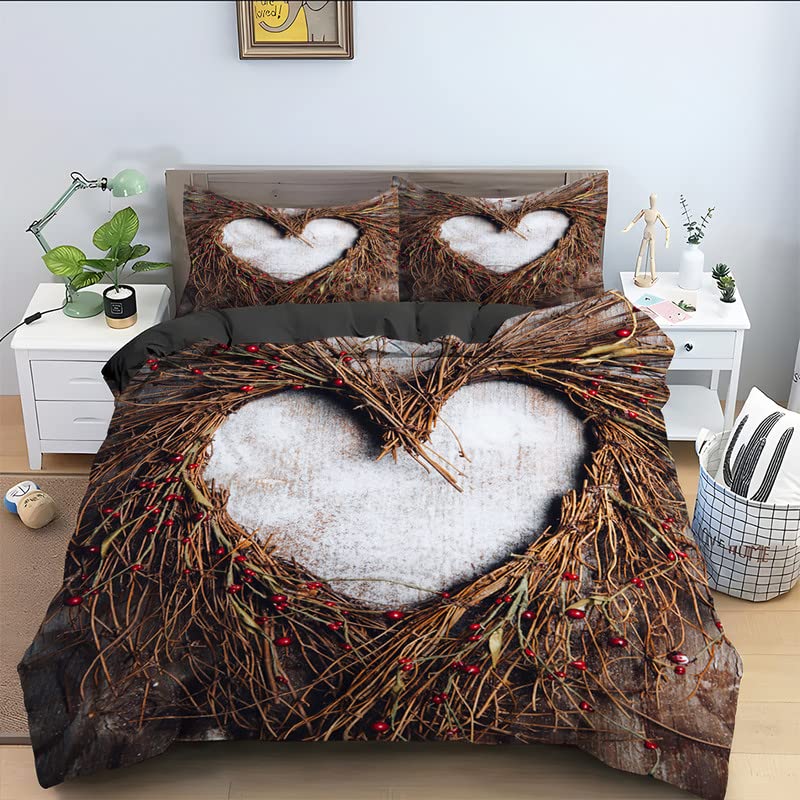 Housse de Couette 240x260 cm Marron pour la Chambre des Hommes et des Femmes