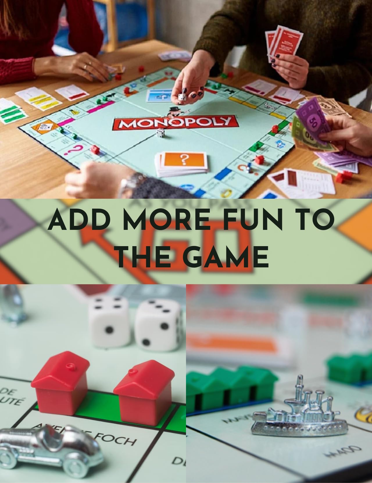 Set Pezzi Di Ricambio Monopoly - 12 Case Rosse E 32 Case Verdi, In Plastica, Per Gioco Da Tavolo, Accessori - 4