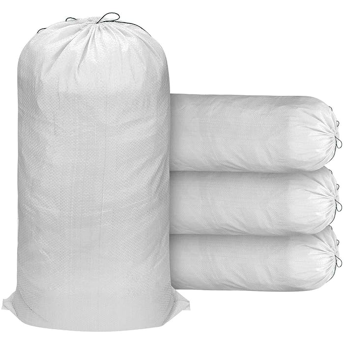 Buy Sand Bags for Flood Control 50 Pack, Empty White Woven