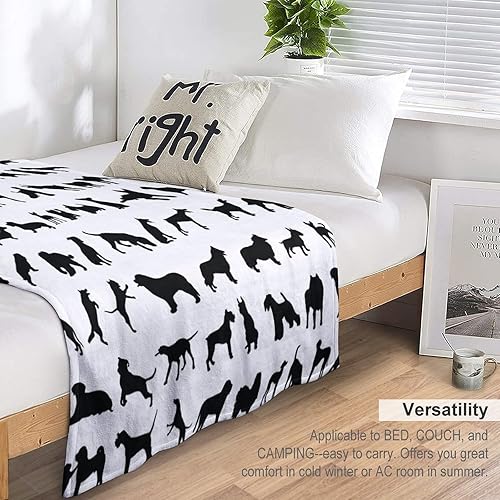 Miniatura 5 de Manta para perro, bonita manta de franela de dibujos animados para invierno, cómoda, suave, ligera, para cama, sofá, sala de estar, sofá, silla, 30