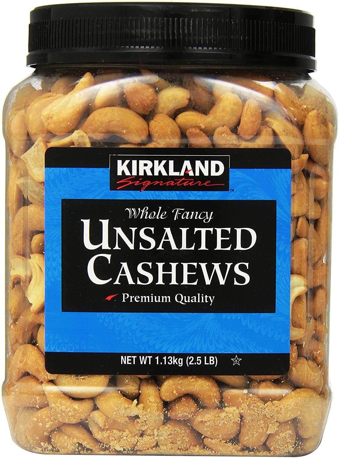 Kirkland Signature Unsalted Cashews, 2.5 Pound, 1 Pack