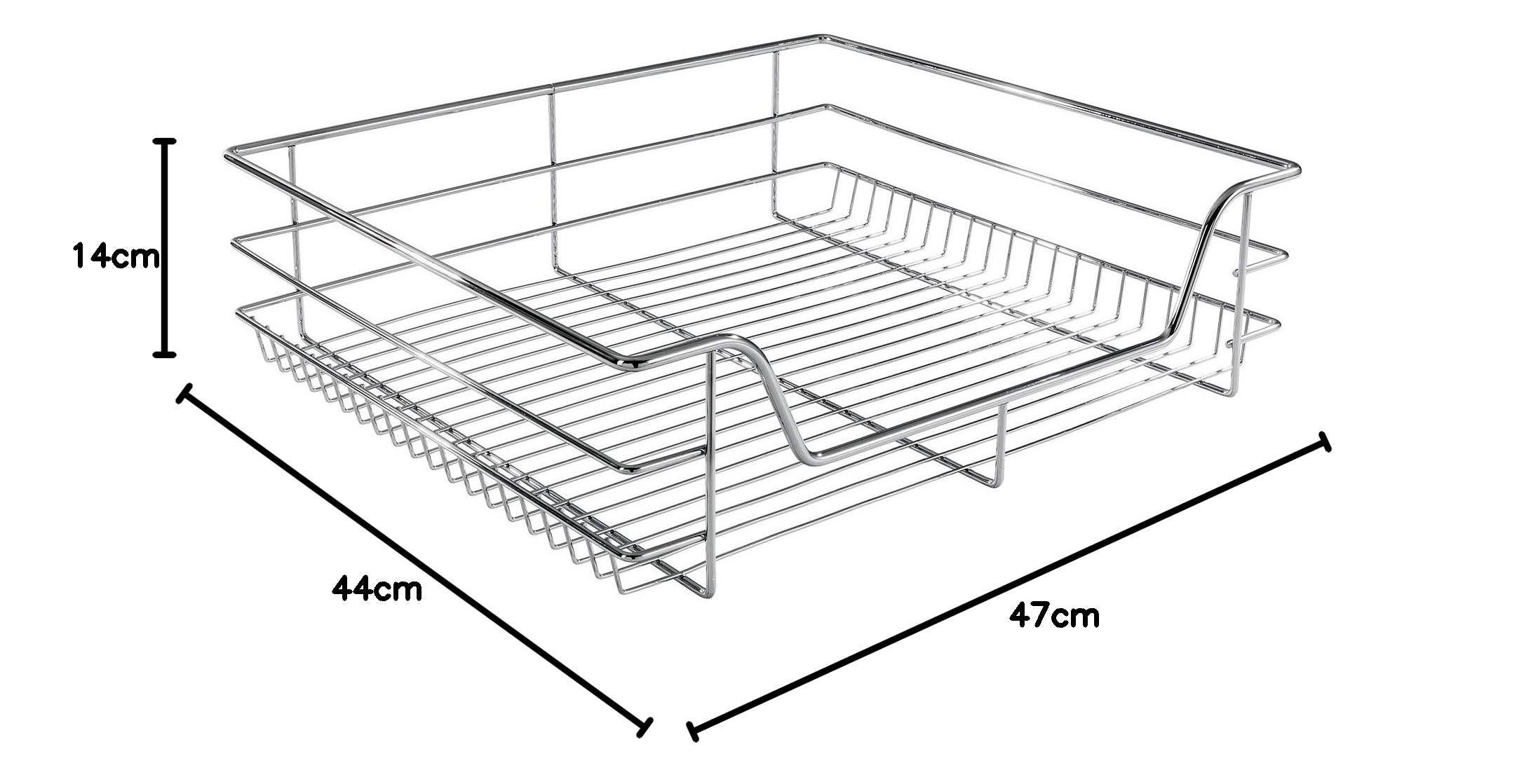 Arebos Teleskopschublade - für Schrankbreite 30 40 50 oder 60 cm | verchromt/Setwahl- Küchenschublade Korbauszug Schrankauszug, Schubladeneinsätze für Küchenschrank | 2 x 60 cm