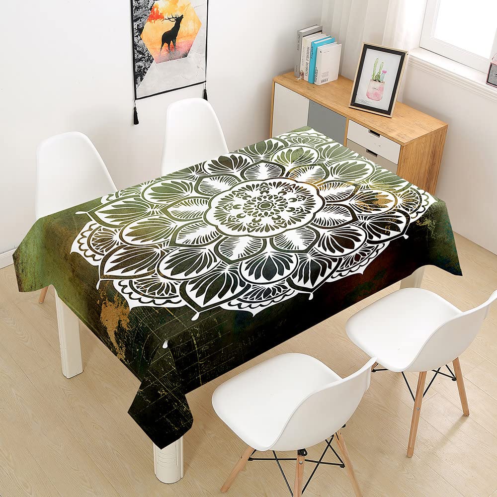 Nappes rectangulaires et carrées avec nappe imperméable lavable vert olive