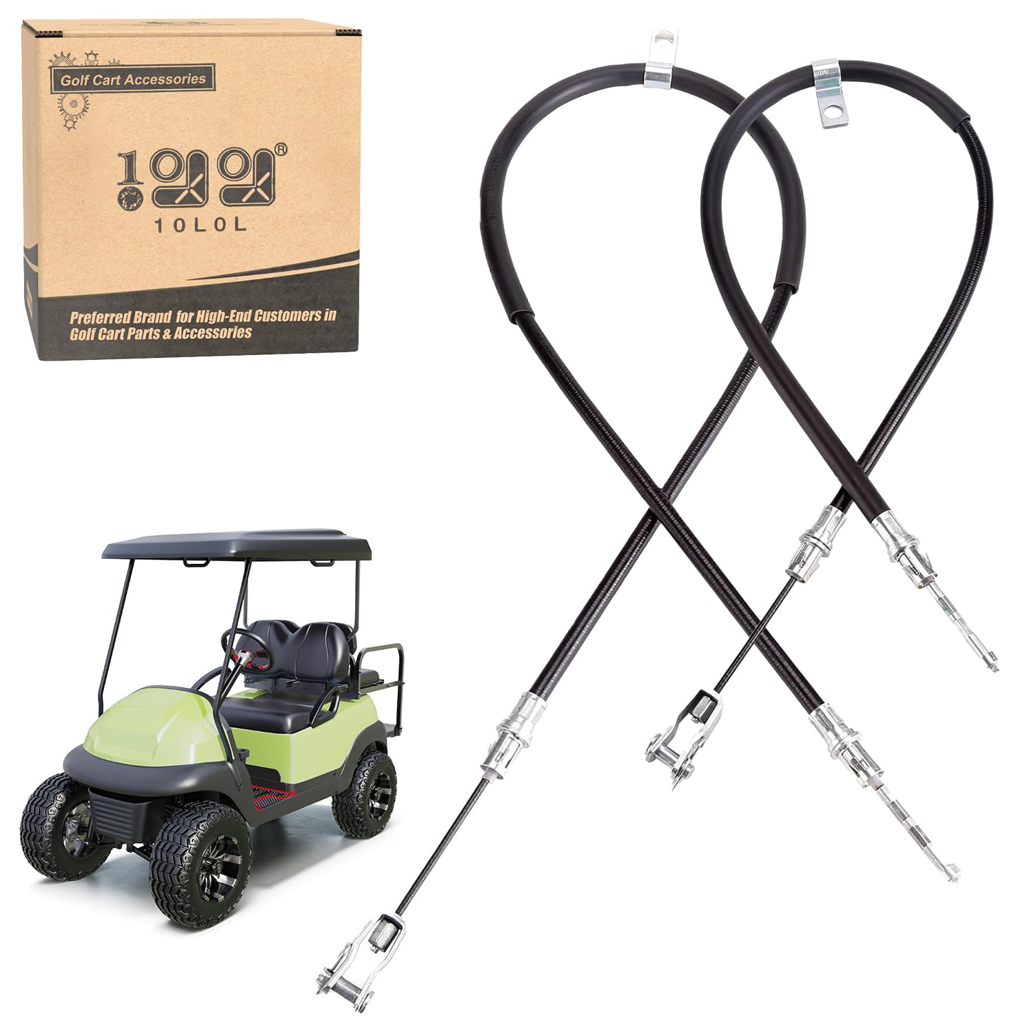 Zestaw linek hamulcowych wózka golfowego po stronie pasażera i kierowcy do wózka golfowego Club Car Precedent 103528701,102557501, 103528702, 102557502