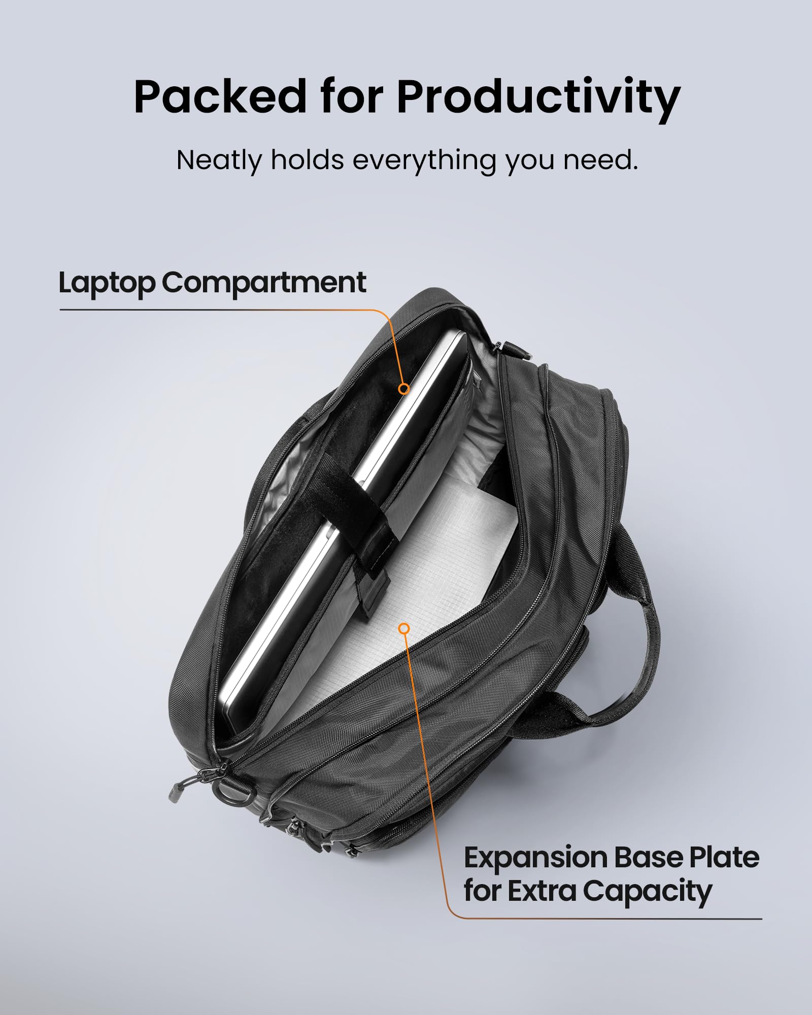 tomtoc Torba na ramię na laptopa 15,6 16 cali, wodoodporna wielofunkcyjna torba na laptopa 16'' MacBook Pro M5 Pro/Max (2026), teczka z akcesoriami i miejscem na dokumenty, dla mężczyzn i kobiet