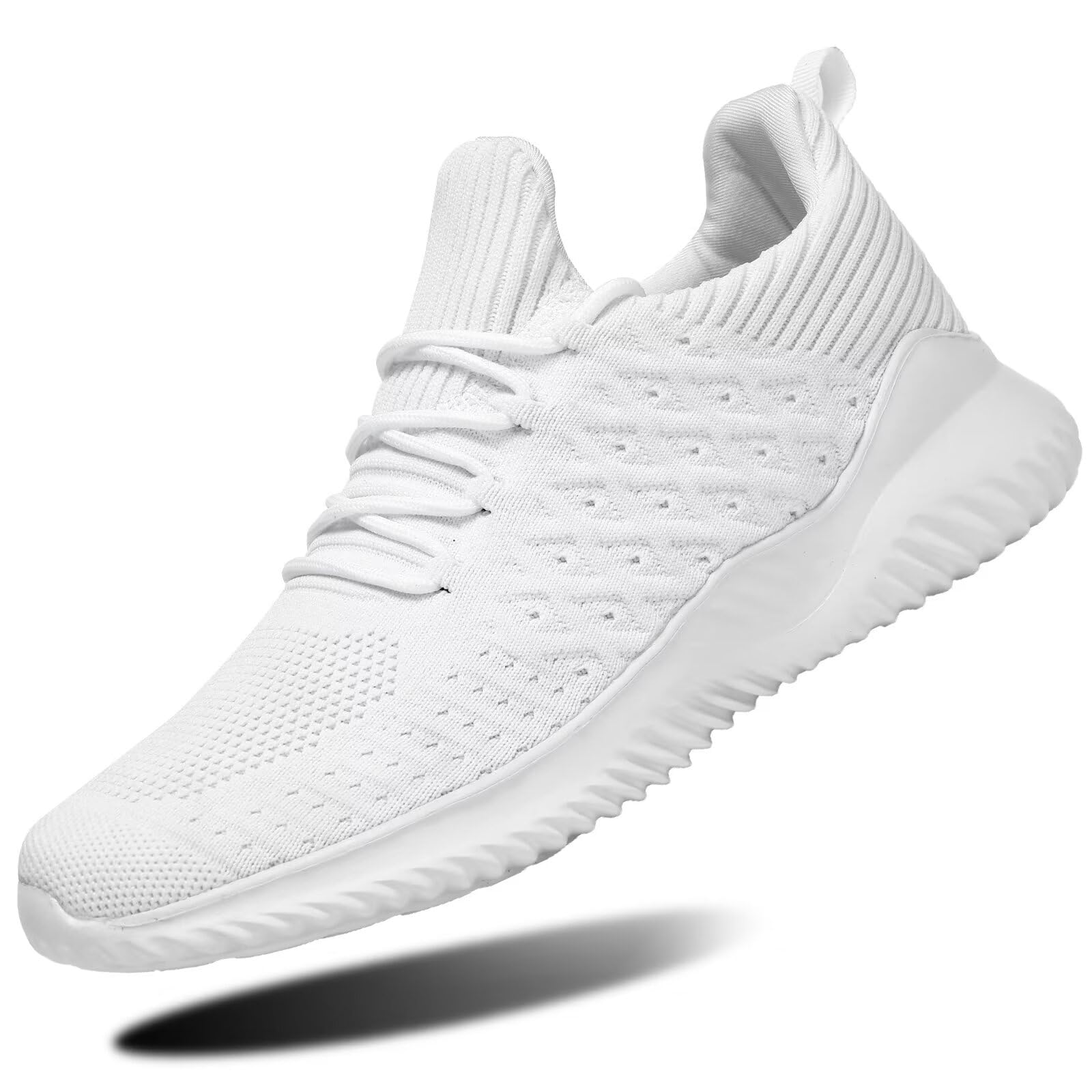 KvovzoMens Running Shoes Slip on Tennis Walking Sneakers Casual Mesh Breathable Lightweight Work Gym Sport Shoes