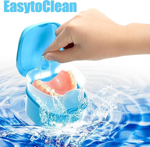 Miniatura 3 de ZENFUN Paquete de 20 cajas dentales para dientes artificiales, estuche de retención de dentaduras postizas a granel con cesta de colador, contenedor