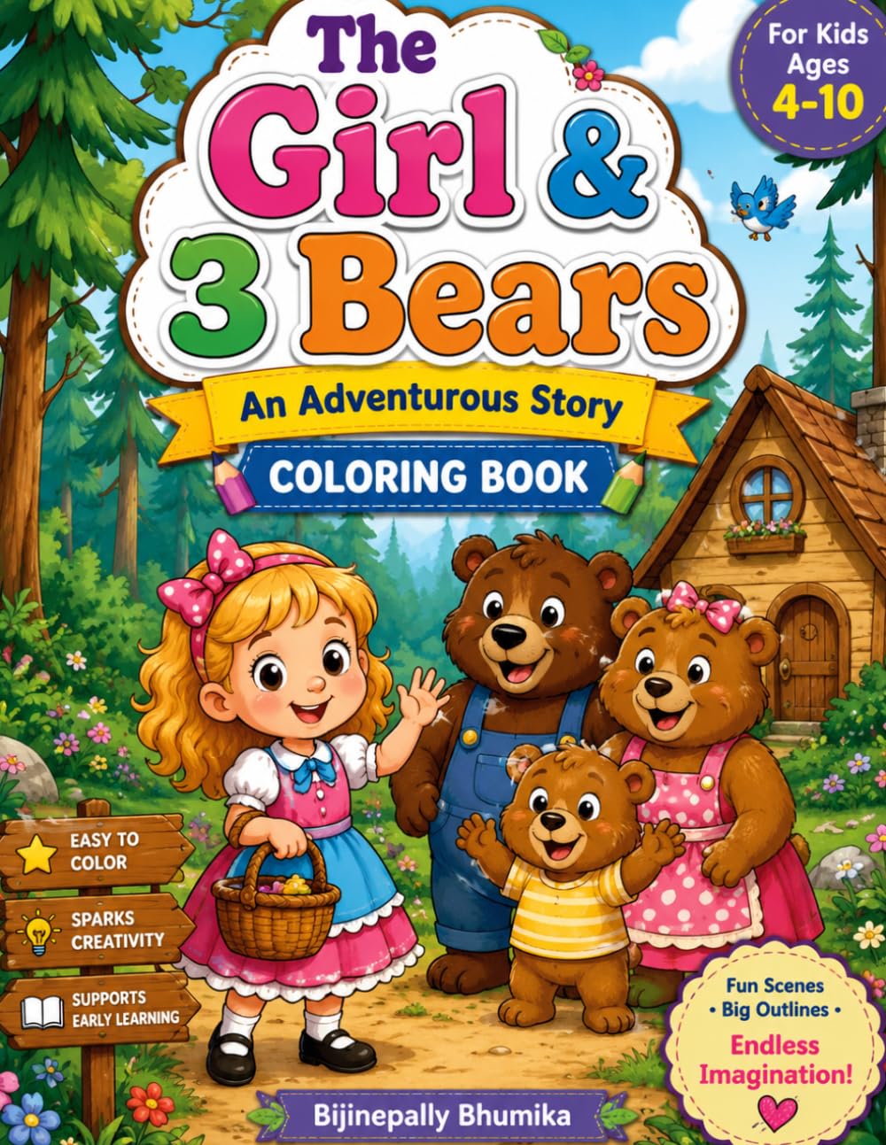 Fairy tale coloring book for children: coloring book for kids ages 4-10