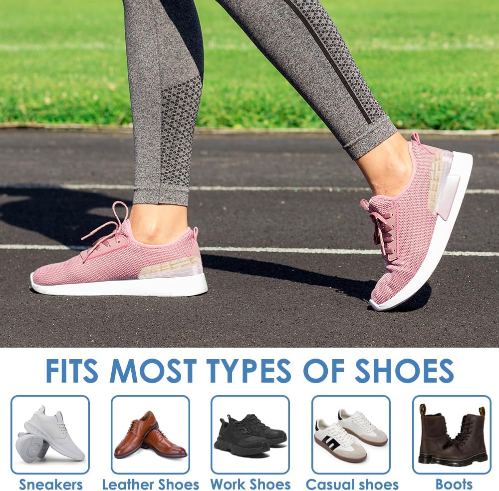 4 Layers Adjustable Height Increase Insoles, 1 Inch Heel Lift for Leg Length Discrepancies, Heel Cushions for Heel Spurs and Heel Pain, Heel Inserts for Women and Man (Beige, Small) - Image 6