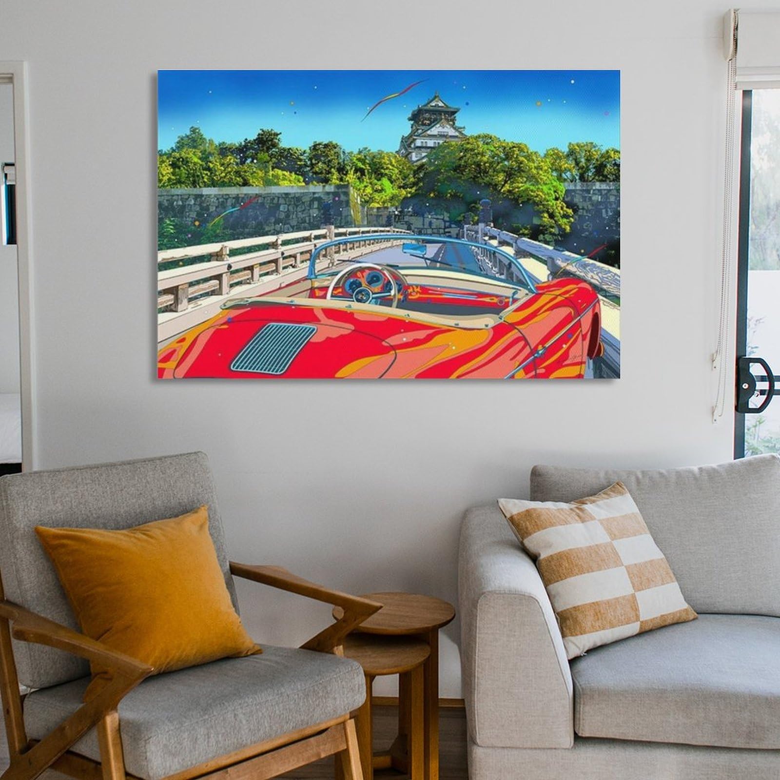 Amazon.co.jp: 鈴木英人の作品 《アート ポスター金の鯱への架け橋