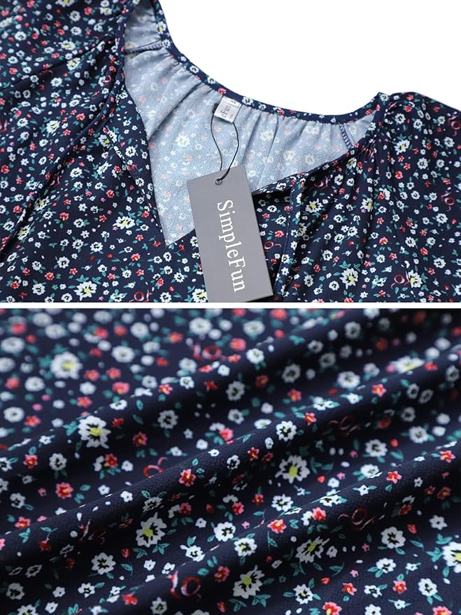 SimpleFun V Neck Short Sleeve Blouse Boat Neck V Neck Dolman Top with Side Shirring-Made in U.S.A.