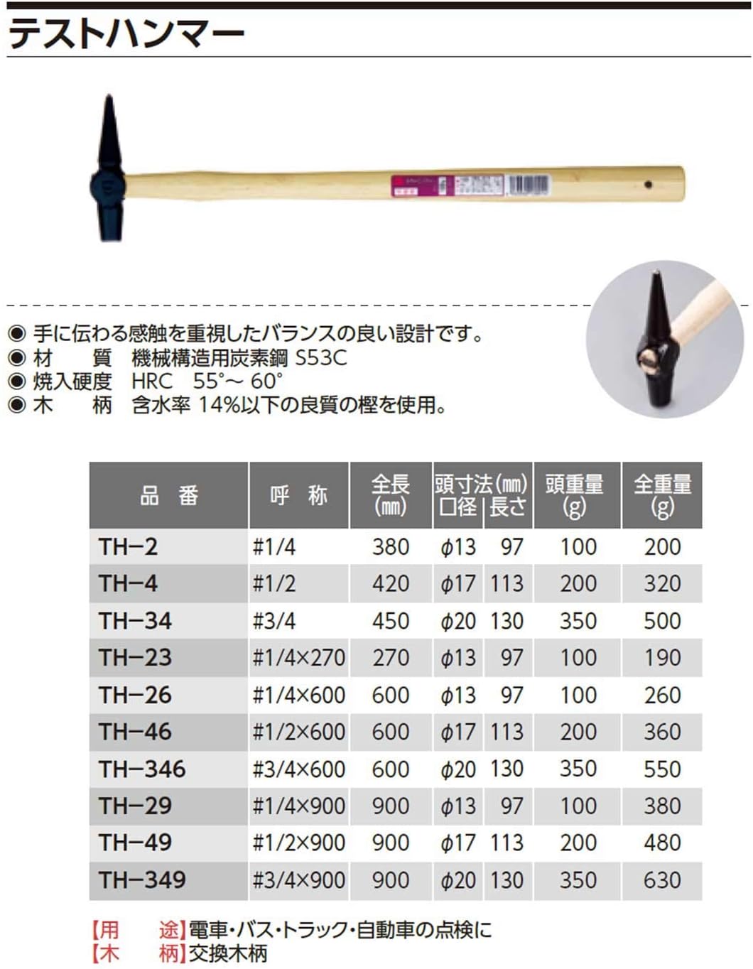 Oetch Industry TH-4 1/2P Test Hammer