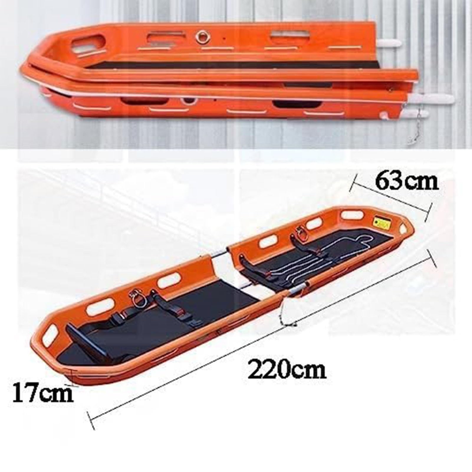 Emergency Stretcher Camilla De Emergencia PE Con Cesta Aire, Colgante, Salvavidas Desmontable Para Exteriores, Tabla Espinal Médica, Para Transporte Médico Aéreo