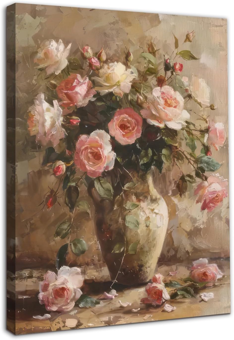 Dazzlewall Framed Vintage French Country Canvas Wall Art Print 12x16 in