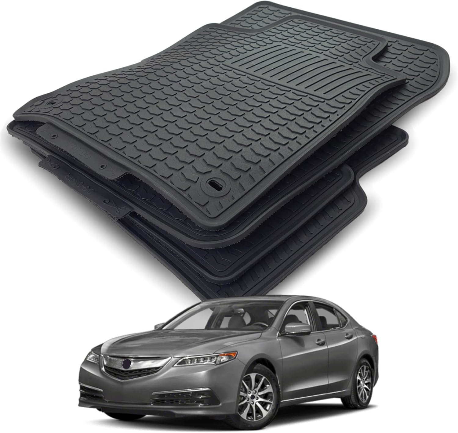 Floor mats for Acura TLX 20152020 All Weather Rubber Set
