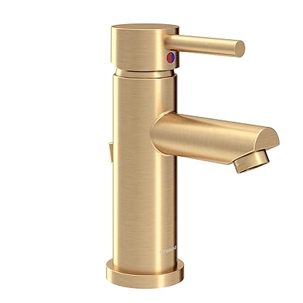 Symmons SLS-3512-BBZ-1.5 Dia Single Handle Round Bathroom Faucet, 1.5 GPM, Brushed Bronze