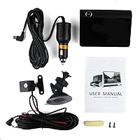 Vista 9 de Dash Cam, Dash Cam delantera y trasera, cámara de salpicadero de 4 pulgadas para coches, 1080P, gran angular de 170°, visión nocturna WDR G -Sensor