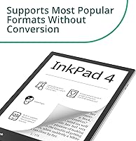 Vista 8 de PocketBook InkPad 4 Lector de audio y libros electrónicos amigable con los ojos Pantalla grande de tinta electrónica de 7.8 pulgadas